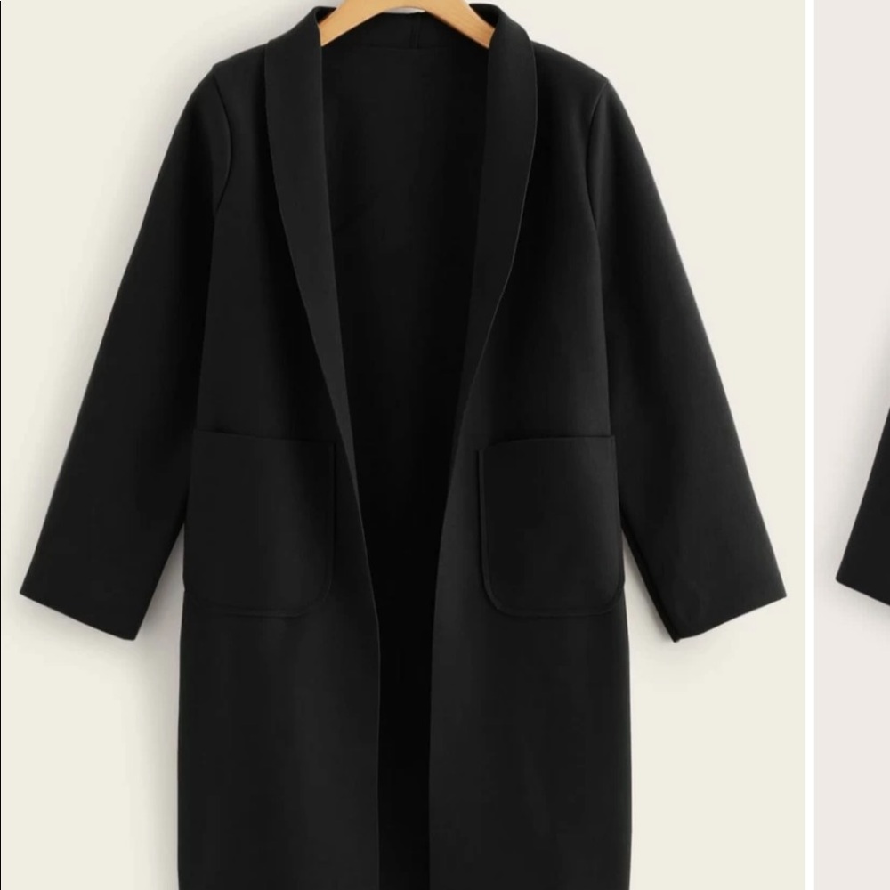 Shawl Collar Dual Pockets Overcoat
